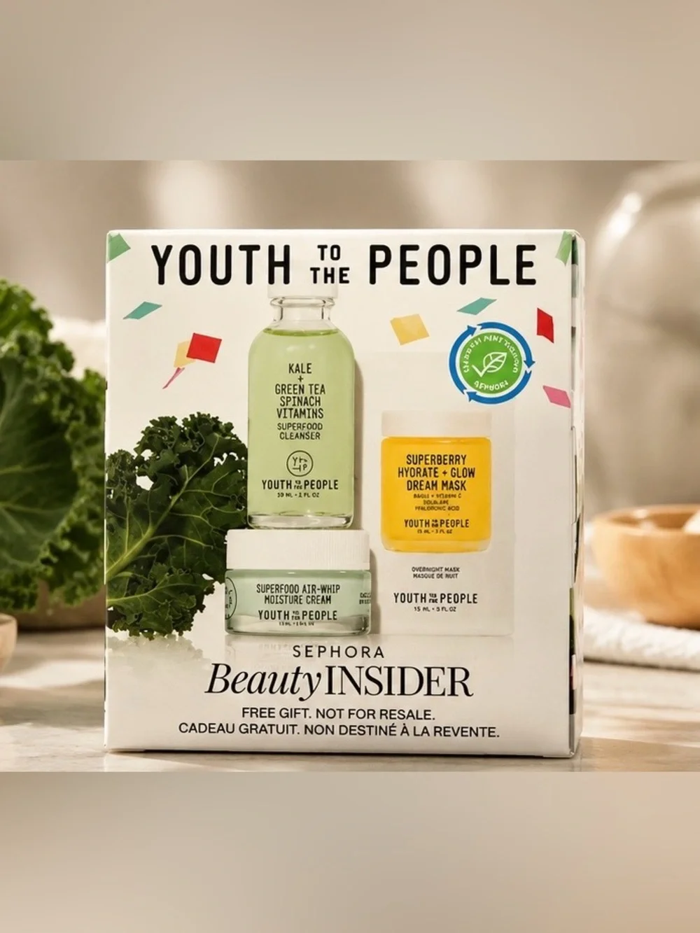 Youth To The People Green & Yellow Bath & Body Moisturizer Set